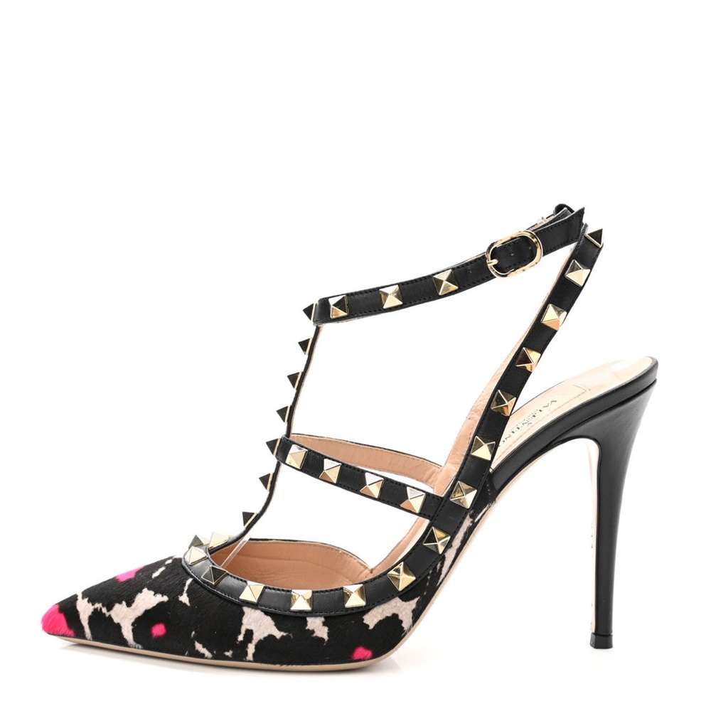 Valentino Garavani Fur Rock Stud Heels